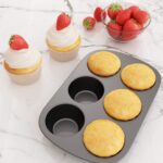 Tiawudi 3 Pack Nonstick Muffin Pan, Carbon Steel Cupcake Pan, Easy to Clean and Perfect for Making Muffins or Cupcakes, 6 Cup Jumbo - Image 5