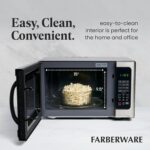 Farberware 1.2 Cu. Ft. Countertop Microwave Oven – 1000 Watts Power, Auto Cook Settings, Defrost, Easy Clean and Child Safety Lock - Stainless and Black - Image 6