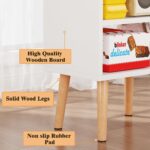 LUCKNOCK Night Stand, White Bedside Table, Modern End Table with Open Storage, Small nightstand for Small Space, Living Room, Bedroom, Kids Room, Dorm. - Image 7