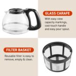 Elite Gourmet EHC4128 Automatic 4-Cup Brew & Drip Coffee Maker with Pause N Serve, Glass Carafe, Reusable Filter, On/Off Switch, Keep Warm, Water Level Indicator, Black - Image 3
