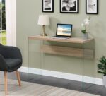 Convenience Concepts SoHo Console Table/Desk, Weathered White - Image 3