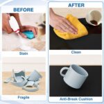 StepRite Kitchen Mats, 2PCS Kitchen Rugs, Cushioned Anti Fatigue Kitchen Mats for Floor, Non-Slip Standing Desk Mat, Waterproof Kitchen Rug Set for Kitchen, Floor, Office, 17.3"x30"+17.3"x47", Black - Image 5