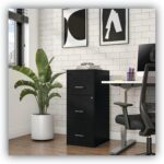 Alera Soho Vertical File Cabinet, 3 Drawers: File/File/File, Letter, Black, 14" X 18" X 34.9" - Image 3