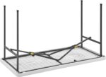 Living and More 4ft Straight Folding Utility Table, White, Indoor & Outdoor, Portable Desk, Camping, Tailgating, & Crafting Table - Image 7