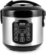 AROMA Professional Digital Rice Cooker, Multicooker, 4-Cup (Uncooked) / 8-Cup (Cooked), Steamer, Slow Cooker, Oatmeal Cooker, STS, Auto Keep Warm, 2 Qt, Stainless Steel Exterior, ARC-954SBD - Image 2