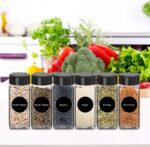 Saiveina 12 Pack Glass Spice Jars with Labels, 4oz Spices Containers Spice Jars with Black Shaker Lids, Empty Containers for Spice, Silicone Funnel and Pen Included - Image 7