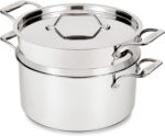 All-Clad Stockpot 8 qt Stainless Steel Multipot With Insert & Lid, Stainless Steel Pot, Induction, Oven Broiler Safe 600F Skillet, Professional Cookware, Silver - Image 2