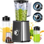 Smoothie Blender, Personal Blenders for Smoothies and Shakes, Smoothies Maker and Coffee Grinder with 2 To-Go Cups, Countertop Blender for Kitchen, BPA Free - Image 2