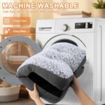 POCBLUE Deluxe Washable Dog Bed for Large Dogs Dog Crate Mat 35 Inch Comfy Fluffy Kennel Pad Anti-Slip for Dogs Up to 60 lbs, 35" x 23", Grey - Image 6