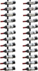 2 Pack 12 Bottle Wall Wine Rack for 24 Wine Bottles, DIY Detachable Wall Mount Wine Rack, Wine Storage Organizer Display Holder Used As One or Four, for Kitchen, Dining Room, Bar, Wine Cellar - Image 2