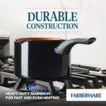 Farberware Glide Nonstick Sauce Pan/Saucepan with Straining and Lid, 3 Quart, (Black) - Image 4