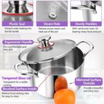 P&P CHEF 5 Quart Tri-Ply Stainless Steel Stock Pot, 5 Qt Stockpot Pasta Cooking Pot with Visible Lid for Soup Vegetable, Induction Cookware for All Stoves, Sturdy & Double Handle, Dishwasher Safe - Image 4