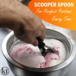 Heavy Duty Ice Cream Scoop Stainless Steel Icecream Scooper With Non Slip Rubber Grip Handle, Metal Spade Spoon Kitchen Tool 7 inch - Image 7