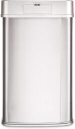 Ninestars Automatic Touchless Motion Sensor Rectangular Trash Can 13.2 Gallons, 50L, Silver, 13 Gal. 50 L, Silver Trim - Image 8