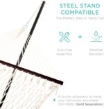 Best Choice Products 2-Person Double Hammock, Outdoor Woven Cotton Rope Hammocks for Backyard, Patio w/Spreader Bars, Carrying Case, 450lb Weight Capacity - Image 6
