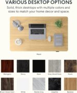 FLEXISPOT EN1 Whole-Piece Standing Desk, 48 x 24 Inches Height Adjustable Desk Stand up Desk Home Office Table for Computer Laptop (White Frame + Maple Desktop) - Image 8