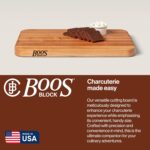 John Boos Chop-N-Slice Series Rectangular Wooden Maple Cutting Board 18”x12” – 1.25” Thick, 8-lb Reversible Butcher Block with Eased Corners, Edge-Grain & Finger Grips – Made in the USA - Image 5