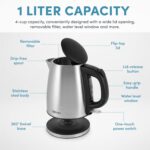 Aroma Housewares 1.0L / 4-cup Stainless Steel Electric Kettle (AWK-267SB) - Image 6