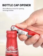 CORKAS Wine Key - Professional Handcrafted Heavy Duty Waiter Corkscrew, Compact Wine Opener with Double Hinged, Foil Cutter and Bottle Opener, Gifts for Servers, Sommelier, Bartenders - Red - Image 5