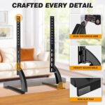 5Rcom TV Stand Mount, Universal TV Stand Tabletop for 22 to 65 inch Plasma LCD LED Flat Screen TVs, Strong TV Legs Holds up to 88lbs, Height Adjustable TV Base, Max VESA 800 x 500mm - Image 6