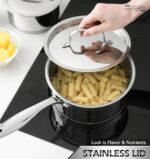 MICHELANGELO Stainless Steel Saucepan Set with Stainless Lids, Tri-Ply Bottom Sauce Pan with Lid, Sauce Pot Set 1QT & 2QT &3QT, Nonstick Saucepan, Dishwasher Safe - Image 3