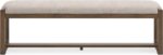 Signature Design by Ashley Cabalynn Farmhouse Upholstered 63" Dining Bench, Beige & Light Brown - Image 8