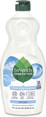 Seventh Generation Dish Liquid Soap Free & Clear liquid soap Dishwashing Soap Dish Soap for sensitive skin 19 oz - Image 2