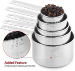 Stainless Steel Measuring Cups, Laxinis world 5 Piece Stackable Measuring Set (1) - Image 5