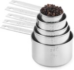 Stainless Steel Measuring Cups, Laxinis world 5 Piece Stackable Measuring Set (1) - Image 6