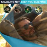 Camping Hammock Mosquito Net,Double & Single Portable Hammocks Hammocks with 2 Tree Straps,Hammock Tent for Travel Camping,Camping Accessories for Indoor Outdoor Hiking Backpacking Backyard Beach - Image 4