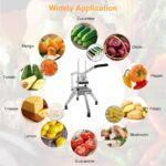 Commercial Vegetable Fruit Chopper W/6-Wedge Slicer&1/4″&3/8″&1/2" Blade Professional Food Dicer French Fry Cutter Onion Slicer Stainless Steel For Tomato Peppers Potato Mushroom - Image 3