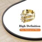 DUMOS Arched Full Length Mirror with Stand 64"x21" Floor Standing Aluminum Frame for Bedroom Body Hanging Leaning Modern Simple Home Decor Shatter-proorf Nano Glass Wall Living Room Cloakroom Black - Image 5