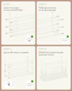 VASAGLE EKHO Collection - Shoe Rack Bench, Storage Bench for Entryway, Synthetic Leather with Stitching, Mid-Century Modern, Loads 300 lb, 11.8 x 31.5 x 19.7 Inches, Caramel Brown ULSB054K01 - Image 10