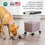 IRIS USA Airtight Dog Food Storage Container, Up to 30 lbs, Attachable Wheels, for Dog Cat Bird and other Pet Food Storage Bin, Keep Fresh, Easy Mobility, BPA Free, Black - Image 7