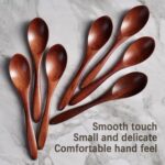 7 PCS Small Wooden Spoons, 5.8 Inch Honey Spoons for Tea, Hardwood Wooden Honey Teaspoon for Coffee, Little Tiny Wood Spoons, Bamboo Table Spoon for stirring, Wooden Spoons for Utensils Set - Image 7