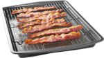 GoodCook 15” x 10.5” Nonstick Carbon Steel Baking Pan & Raised Wire Rack – Pizza Crisper, Crispy Bacon, Multipurpose Cooking Sheet Pan, Cooling Rack, Kitchen Cookware Set, Dishwasher Safe - Image 2