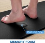 StepRite Kitchen Mats, 2PCS Kitchen Rugs, Cushioned Anti Fatigue Kitchen Mats for Floor, Non-Slip Standing Desk Mat, Waterproof Kitchen Rug Set for Kitchen, Floor, Office, 17.3"x30"+17.3"x47", Black - Image 8