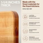 John Boos Chop-N-Slice Series Rectangular Wooden Maple Cutting Board 18”x12” – 1.25” Thick, 8-lb Reversible Butcher Block with Eased Corners, Edge-Grain & Finger Grips – Made in the USA - Image 4