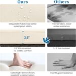 5 Pieces Outdoor Patio Furniture Set, Patio Sectional Furniture Set, All-Weather Wicker Rattan Patio Conversation Set with Washable Thick Cushions and Coffee Table, Outdoor Patio Sofa Couch Set, Beige - Image 5