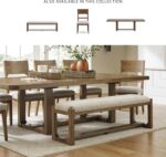 Signature Design by Ashley Cabalynn Farmhouse Upholstered 63" Dining Bench, Beige & Light Brown - Image 7