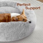 JOLLYVOGUE Dog & Cat Bed, Calming Anti-Anxiety Pet Bed for Small Dogs, Fluffy Donut Cushion for Small and Medium Pets (20") - Image 3