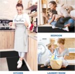 StepRite Kitchen Mats, 2PCS Kitchen Rugs, Cushioned Anti Fatigue Kitchen Mats for Floor, Non-Slip Standing Desk Mat, Waterproof Kitchen Rug Set for Kitchen, Floor, Office, 17.3"x30"+17.3"x47", Black - Image 7