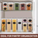 PRAKI Airtight Food Storage Containers Set with Lids - 24 PCS, BPA Free Kitchen and Pantry Organization, Plastic Leak-proof Canisters for Cereal Flour & Sugar - Labels & Marker - Image 6