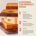 John Boos Chop-N-Slice Series Rectangular Wooden Maple Cutting Board 18”x12” – 1.25” Thick, 8-lb Reversible Butcher Block with Eased Corners, Edge-Grain & Finger Grips – Made in the USA - Image 7