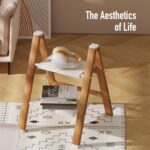 2 Step Lightweight Aluminum Folding Ladder, Portable Step Stool with Anti-Slip Pedals, 330 lbs Capacity for Home, Office, Kitchen（White&Woodgrain） - Image 4