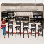 PrimeZone Swivel Bar Stools Set of 4, 26 Inch Counter Height Barstools, Black Faux Leather Bar Stool with High Backrest & Solid Wood Legs & Wrap-around Footrest, Counter Stools for Kitchen Island, Pub - Image 9