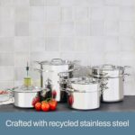 All-Clad Stockpot 8 qt Stainless Steel Multipot With Insert & Lid, Stainless Steel Pot, Induction, Oven Broiler Safe 600F Skillet, Professional Cookware, Silver - Image 7
