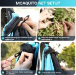 Camping Hammock Mosquito Net,Double & Single Portable Hammocks Hammocks with 2 Tree Straps,Hammock Tent for Travel Camping,Camping Accessories for Indoor Outdoor Hiking Backpacking Backyard Beach - Image 5