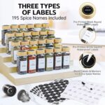 Spice Jars, 24 Pcs 4oz Seasoning Jars with Label, Glass Jars with Bamboo Lids, Spice Containers Bottles with Pepper Grinder & Stainless Steel Funnel for Seasoning Organizer, Cabinet, Drawer - Image 3