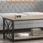 GreenForest Coffee Table for Living Room, 39 inch Small Table with Storage Shelf, Modern Center Table for Sofa Home Office, Grey Wash - Image 6